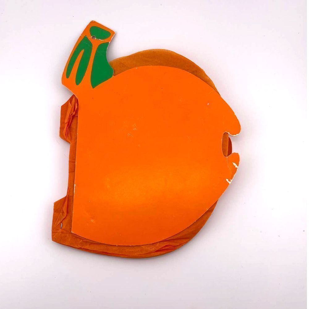 Vintage The Beistle Co Made In USA Halloween Thanksgiving Paper Folding Pumpkin‎ - Picture 4 of 5
